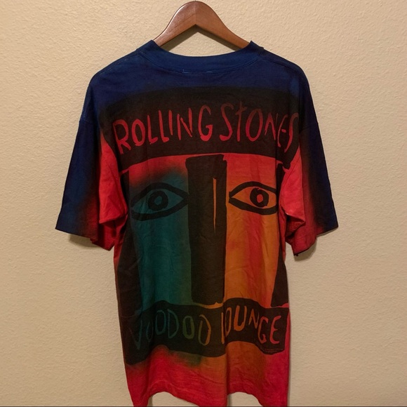 Vintage Brockum 1994 Rolling Stones Voodoo Lounge AOP Single Stitch T-Shirt - Picture 4 of 5